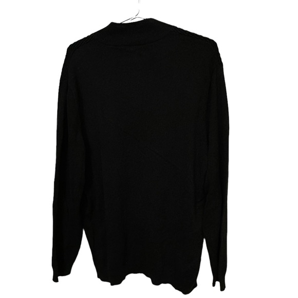 Vintage ALFANI High End Men’s XL Black 1/4 Zip Sweater MINTY - Picture 2 of 3